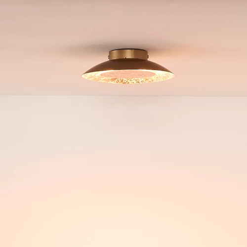 Lucide FOSKAL - Deckenleuchte - Ø 21,5 cm - LED - 1x6W 2700K - Messing - Atmosphäre 1